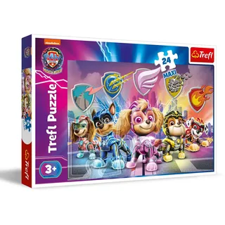 Trefl - PAW Patrol: The Mighty Movie, Mission der Welpen - Puzzle 24 Maxi - 24 Große Elemente, Buntes Puzzle mit Helden der Fernsehserie, Kreative Unterhaltung, Spiel für Kinder ab 3 Jahren