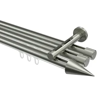 Interdeco Innenlaufgarnitur 3-läufig Ø 20 mm 400 cm Grau/Weiß