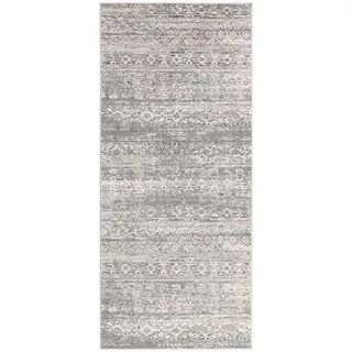 Tapiso Läufer VALLEY, rechteckig, Höhe: 9 mm, Wohnzimmer, Schlafzimmer, modern Design grau 80 cm x 400 cm x 9 mm