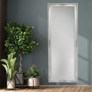 Wandspiegel LEANDOS 180x70cm Silber Antik barock Design Spiegel pompös Facette