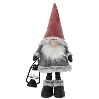 Wichtel Udo mit LED Laterne H: 40cm - Deko Weihnachten, Weihnachtswichtel, Gnom