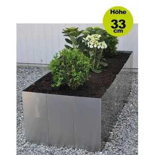 Edelstahl hochbeet Square 160x60x33cm Blumen kübel kasten beet Über Topf Metall