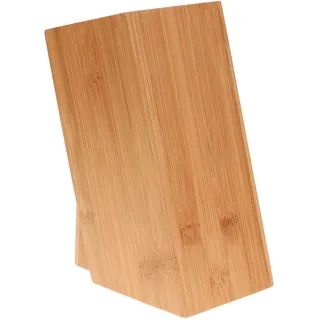 Messerblock Bambus - für alle Küchenmesser bis 8 Zoll - schont Klingen, immer griffbereit - modernes Design - waschbare Stäbchen - 10,5x10,5x25cm