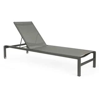 BIZZOTTO Konnor Gartenliege 195 x 78 x 90 cm Anthrazit