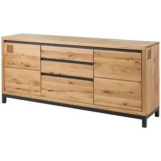 Massivmoebel24 Sideboard Wildeiche 190x45x85 natur geölt VILLANDERS 151