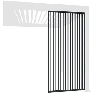 Weide Vertikale Lamellenwand für Weide Pergola 2 Stück 0,93 x 2,34 m Grau