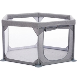 Fillikid Laufgitter 6-Eck, grau Ø 134 cm, Höhe 67 cm, inklusive Transporttasche grau
