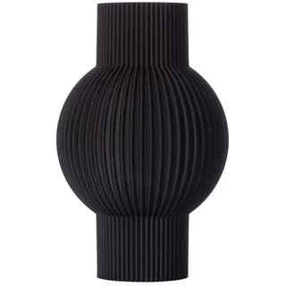 3D Vase Dekovase Bella 30cm Nachhaltige Deko Vase Pampasgras Trockenblumen, Bodenvase schwarz