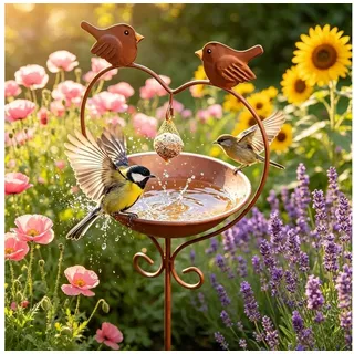 LuxusKollektion Vogeltränke Vogeltränke Stehend 115cm Rostoptik