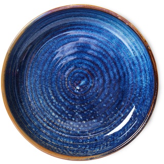 HKliving - Chef Ceramics tiefer Teller, Ø 19,3 cm, rustic blue