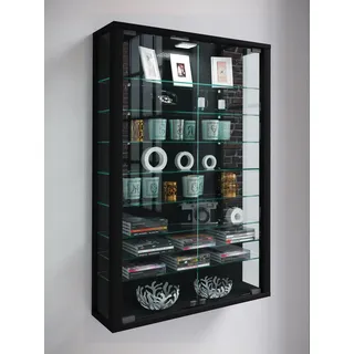 VCM Hängevitrine Glas 67 x 23 x 88 cm Weiß