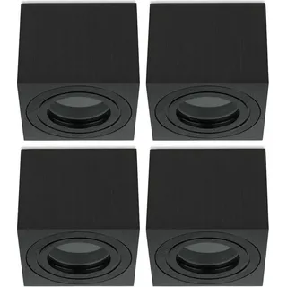 Sweet Led 4er Set flach schwarz Aluminium