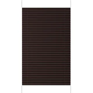 Sekey Plissee ohne Bohren, Fenster Plissee Klemmfix Jalousie 80 cm breit, Verspannt Lichtdurchlässig Sonnenschutz Fensterollo, 80 x 200 cm, Mokka