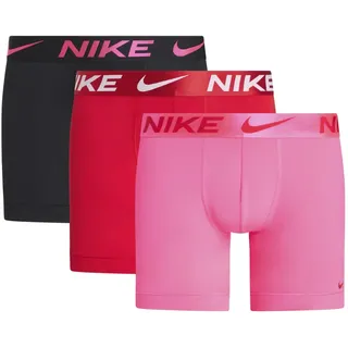 3er Pack NIKE Boxershorts Briefs Herren BSM - hypr pnk/uni red/ BLK high shine wb L