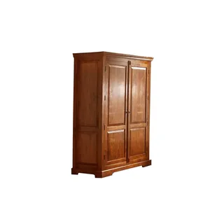 MASSIVMOEBEL24.DE Kleiderschrank Akazie 140 x 200 x 65 cm Honig