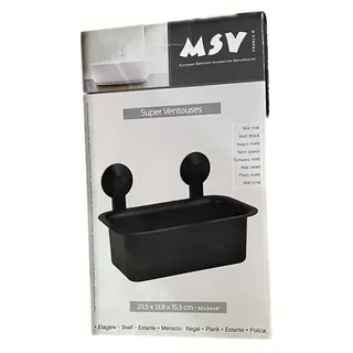 MSV Regal Schwarz Matt, Noir Mat, 3,5x13,8x15,3cm