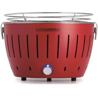 LotusGrill S Small Feuerrot Holzkohle Tischgrill raucharm mit USB-Anschluß