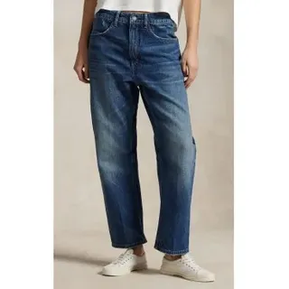 Polo Ralph Lauren für Damen. 211970179001 Jeans Relaxed Tapered Fit blau (29/32), Lässig, Baumwolle, Denim