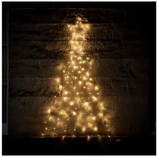 Lights4fun LED Dekolicht Wanddeko Bicolor LED Weihnachtsbaum mit Fernbedienung, LED fest integriert