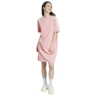 adidas Women's Essentials 3-Streifen Single Jersey Boyfriend T-Shirt-Kleid Semi Pink Spark S - S