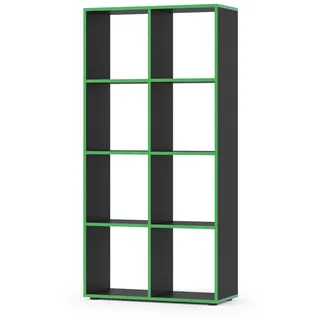 Vicco Raumteiler Scutum Schwarz/Grün, 72 x 143 cm
