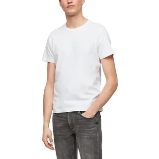 S.Oliver Herren T-Shirt, 0100 weiß, M