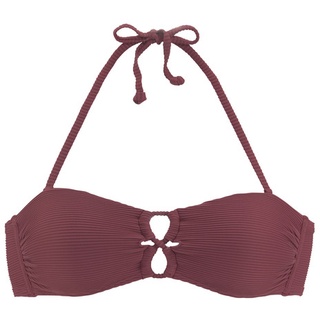 SUNSEEKER Bandeau-Bikini-Top Damen rostrot Gr.34 Cup C/D