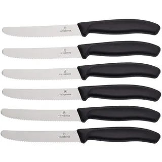 Victorinox Swiss Classic Tomatenmesser 11 cm 6-tlg. Schwarz/Silber