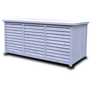 Rijoka Gartenbox aus Holz - Auflagenbox - 300L - 1270x560x600mm - Blau Grau
