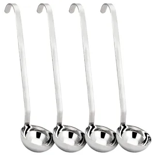 4er-Set Schöpfkellen Ø 6 cm - 65 ml Edelstahl - Equipementpro