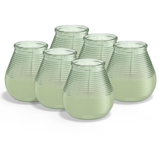 Bolsius Outdoor Kerze - Patio Light - Citronella - Grün - Packung mit 6 - Lange Brenndauer von 40 Stunden - Outdoor Kerze - Außendekoration - Natürliche Extrakte - Veganes Wachs - Kein Palmöl