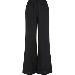 URBAN CLASSICS Linen Mixed Wide Hosen Black L