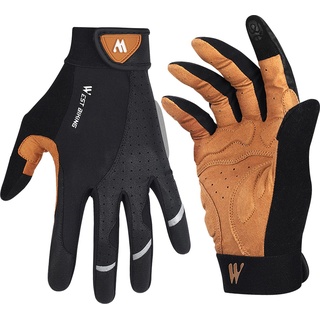 Avizar, Herren, Handschuhe, West Biking Sporthandschuhe & Touchscreen-Handschuhe, Größe L - Schwarz / Braun, Braun, Schwarz, (9.5)
