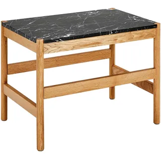 Mid.you Couchtisch, Schwarz, Holz, Stein, Eiche, massiv, rund, 40x42x60 cm, Wohnzimmer, Wohnzimmertische, Couchtische, Couchtische Marmor