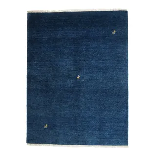 Rugtales Hochflor-Teppich Gabbeh 200x152cm, Rechteck, Handgemachtes Unikat, nachhaltig und fair gefertigt blau