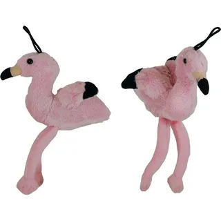 Plüschtier Flamingo ,Schmusetier , Kuscheltier, Plüsch ca. 15 x 6  ( ingesamt Länge ca . 20 cm) hängend, Plüschanhänger, Anhänger, 1 Stück - Braun