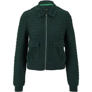 zero Boucl -Jacke mit Reißverschluss dunkelgrün 34