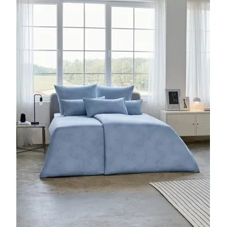 Estella Pippa Mako-Interlock-Jersey Blau 135 x 200 cm + 80 x 80 cm