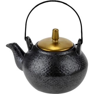 Teekanne Ceylon 750ml Schwarz Gold Porzellan Teekanne Tasse Teetasse Home Geschenk Küche Weihnachten Weihnachtsdeko Landhaus