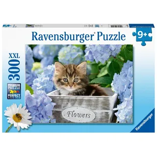 RAVENSBURGER Puzzle - Ravensburger Kinderpuzzle - 12894 Kleine Katze - Tier-Puzzle für Kinder ab 9 Jahren, mit 300 Teilen im XXL-Format