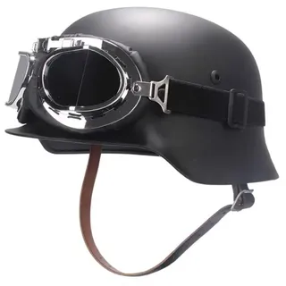 REMEK Zweiten Weltkrieg M35 Stahlhelm Mit Lederfutter/Goggles WW2 Deutscher M35 Helm Für Outdoor Taktischer WWII Militärische Ausrüstung