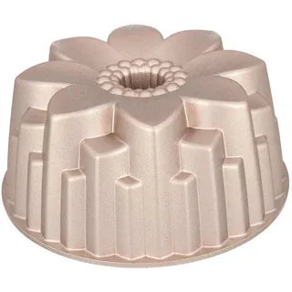 Birkmann Gugelhupfform Contoura, Gold, Metall, Blume, 9.5 cm, antihaftbeschichtet, Backen, Backformen, Gugelhupfformen