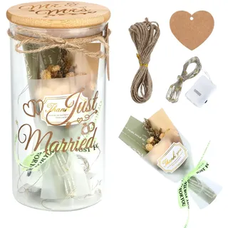 Hochzeitsgeschenke für Brautpaar und Bräutigam Hochzeit Geldgeschenk mit Trockenblumen, Spardose für frisch Vermählte Personalisierte Geldgeschenke, Spardose für die Hochzeitskasse