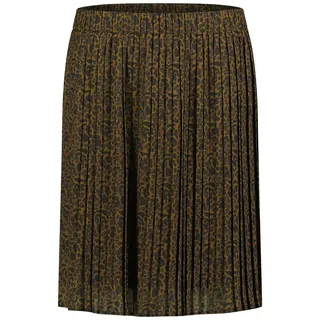 Cartoon Plisseerock Damen Animalprint Schwarz 40
