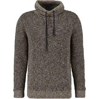 Rollkragenpullover RAGMAN, Herren, Gr. 50, grau (taupe, grau mouliniert, 187), Strick, 100% Baumwolle, ohne Ausschnitt, Pullover Rollkragenpullover
