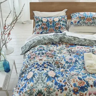 Bettbezug Bedruckt aus Baumwollperkal, Ikebana Damask, 240 x 220 cm, Designers Guild