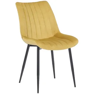 CLP Stuhl, Gelb, Metall, 46x82x61 cm, Esszimmer, Stühle, Esszimmerstühle, Vierfußstühle