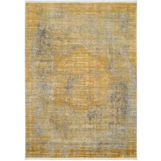 Dieter Knoll Webteppich Tesoro, Gelb, Textil, Abstraktes, rechteckig, 240x300 cm, Oeko-Tex® Standard 100, für Fußbodenheizung geeignet, pflegeleicht, Teppiche & Böden, Teppiche, Webteppiche
