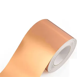 5m Selbstklebende Bordüre Tapete, PVC wasserdichte Tapete Bordüre Dekoration, Türrahmen Wandkantenschutz Home Wanddekoration for Wohnzimmer Badezimmer Küche Fliesen (Color : Mirror Rose Gold, Size :