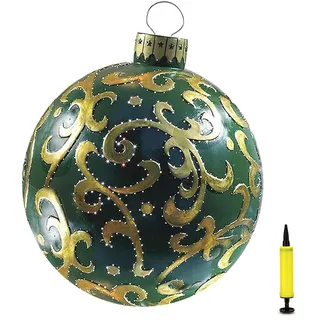 Settoo Weihnachtskugeln, 60 cm, aufblasbare Christbaumschmuck mit personalisierten Weihnachtskugeln, riesig, für Gartendekoration, Ornamente, aufblasbare Kugeln